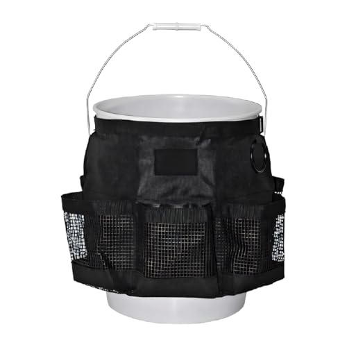 UHANBUT 5 Gallon Bucket Tool Organizer Bag, Multi-Purpose Car Bucket Wash Tool with Mesh Storage Pockets, Universal Vehicle Cleaning Supplies Accessories for Home, Gardening, Fishing - Image 1