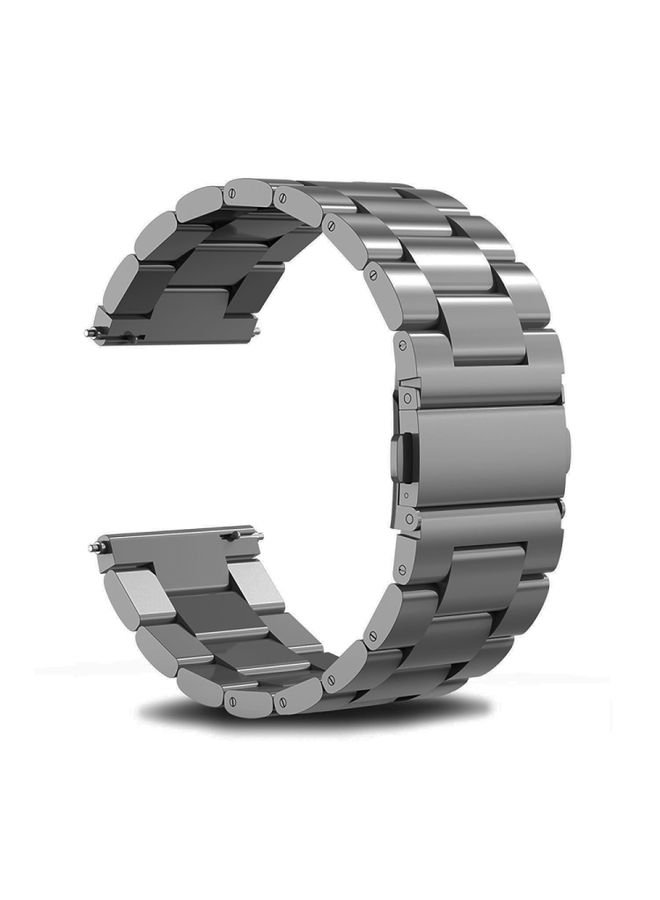 Replacement Strap For Huawei Watch GT Runner / Watch GT 3 46mm Three Bead Stainless Steel Watch Band Gray