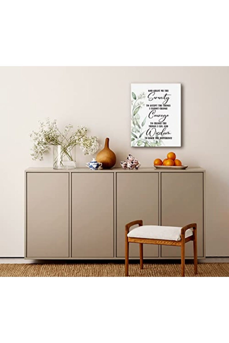 WKYAER Serenity Prayer Sign Canvas Wall Art Decor, Canvas Prints Poster Christian Wall Art for Living Room Bedroom Home Decor, God Grant Me The Serenity Wall Decor Framed, Gift for Christian Size 12x15 - Image 5