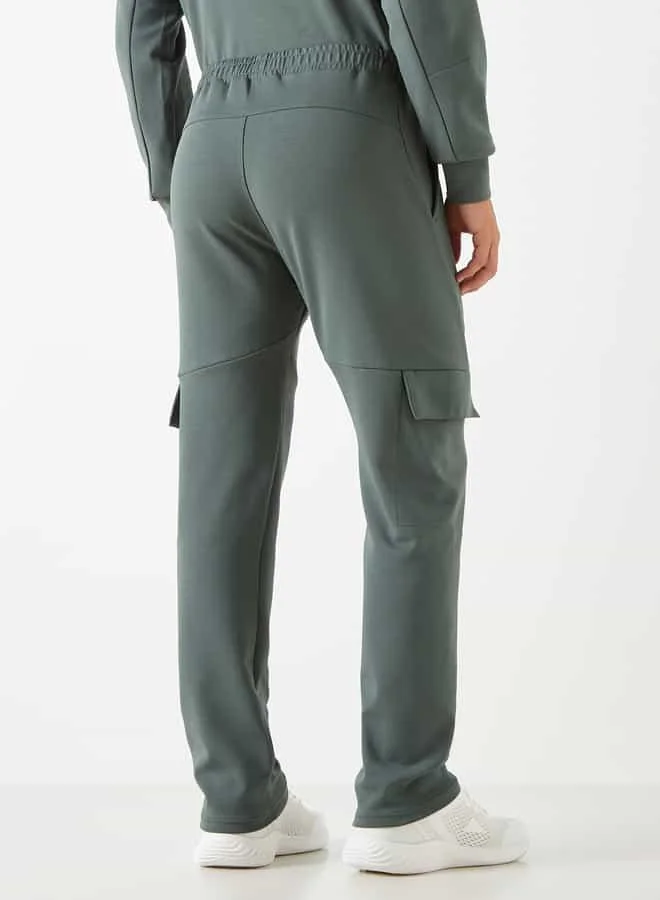 ADOT by Splash Solid Pants with Elasticated Waistband and Pockets