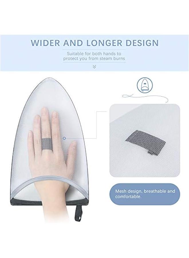 Beauenty Garment Steamer Ironing Glove Waterproof Anti Steam Mitt with Finger Loop Portable Mini Ironing Board Household Ironing Pad Sponge Steam Ironing Gloves Hand-Held Mini Ironing Pad  - Image 2