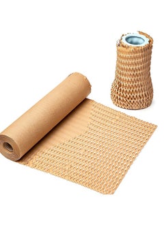 Taimi Eco Friendly Packaging Honeycomb Packing Paper for Moving Dishes Breakables Bubble Cushion Wrap Roll Bulk Gift Wrapping Shipping Supplies Box Void Filler Fragile Items - Size: 38cmX250m  - Image 4
