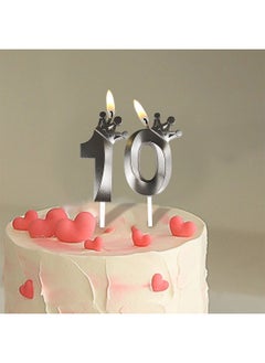 Crown Birthday Candles, Metallic Number Candles with Holders, Glitter Party Candles for Birthday, Wedding, Anniversary, Party Decorations (Number 6, Silver) - pzsku/Z762ECF73B1FBF79A817DZ/45/_/1739869365/698e45aa-a7fe-44d5-8105-a169e11bee81