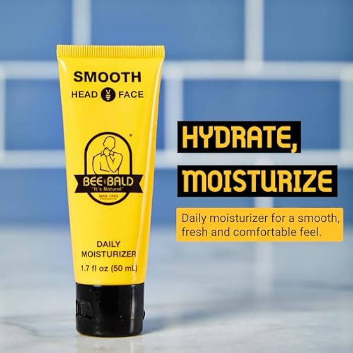Bee Bald بي بالدي SMOOTH مرطب يومي يرطب وينعش الخطوط الدقيقة والتجاعيد والبقع الجافة؛ يساعد في التحكم في الزيت واللمعان لتشعر بالبرودة والانتعاش والراحة، 1.7 أونصة سائلة - Image 2