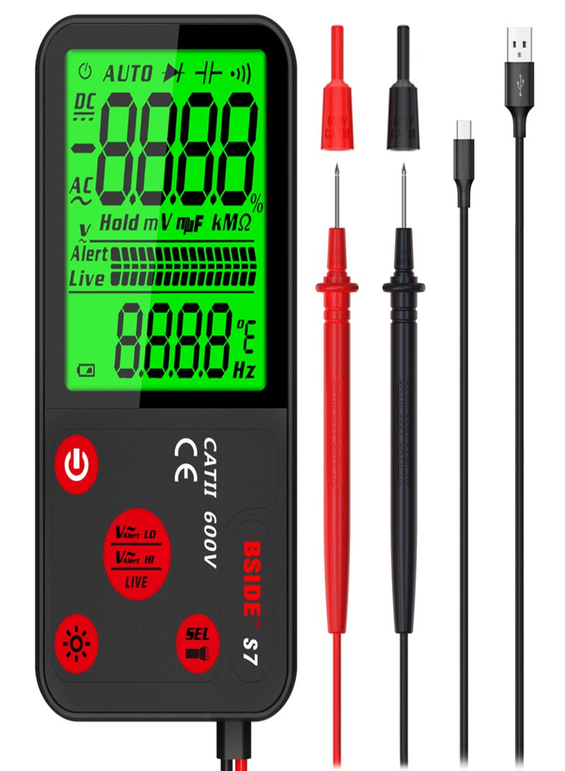 BSIDE Digital Multimeter Professional Voltage Resistance Frequency Capacitance Measurement Tester Multitester Detector Digital Backlight Display Tester - Image 1