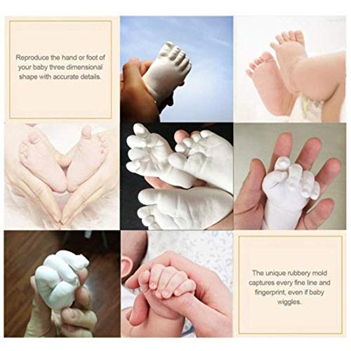 BABIES BLOOM 3D Casting kit for Baby, 3D Cating Impression Kit for 2 Hand and 2 feet, 100Grm (White) - Image 3