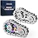 CHESLICR Fidget Spinner Toy for Adults Metal Figette Bike Chain Easter Basket Stuffer for Adult Men Pain Stim ADHD Teen Cool Gadgets Quiet Desk Offices Anxiety Relief Items Stress Tool Sensory ColorSilver - Image 2