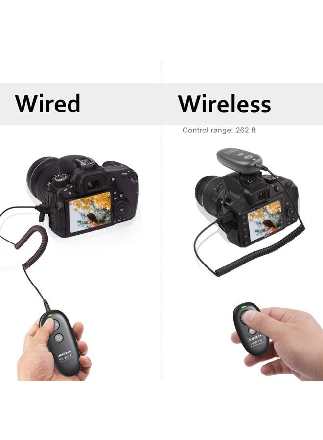 AODELAN Camera Remote Control Wireless Shutter for Canon EOS RP, R6, ROS RP, Rebel T6, T7, T5, T3, SL2, 5D Mark II, 5d Mark iii, 5d Mark iv, 6D Mark II, 7d Mark ii, 7D Series, 5D Series; for Fujifilm X-T3 - Image 2