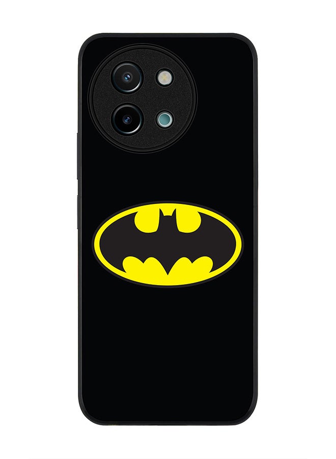 Stylizedd Rugged Black edge case for Vivo Y38 / Vivo Y58 / Vivo Y200i /Vivo T3x, Slim fit Soft Case Flexible Anti Drop TPU Gel Thin Cover -  The Bat - Image 1