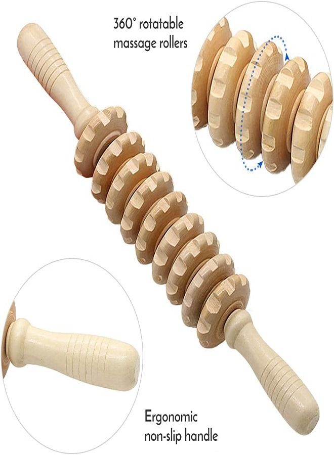 Manual Wooden Massage Roller - Image 2