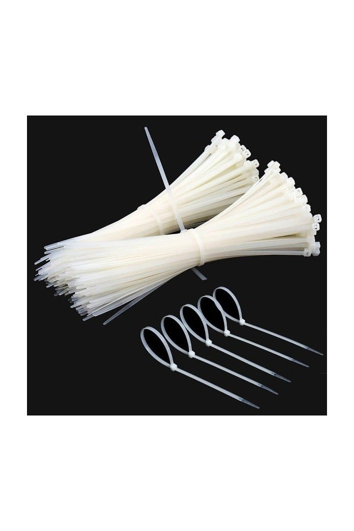 وي هاند روابط كبل نايلون متينة من WEHAND - شديدة التحمل، ذاتية القفل، بيضاء - 100 قطعة. - Image 3