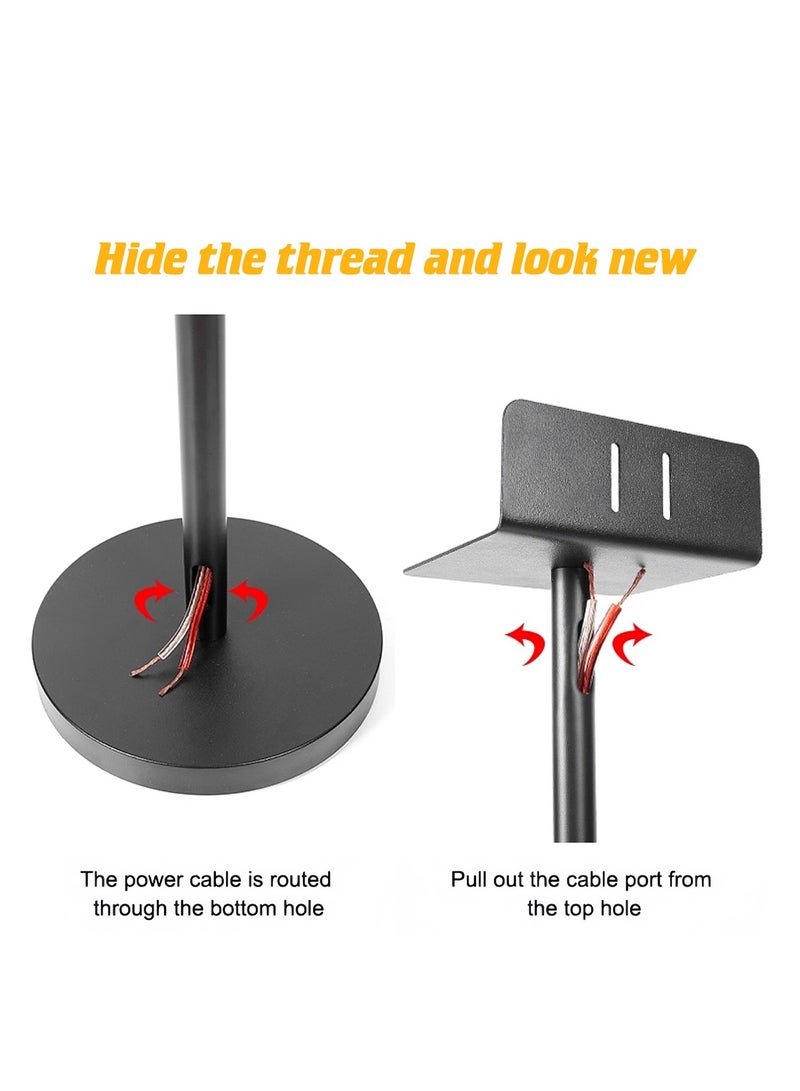 FlashHawk Speaker Stands Pair -Height Adjustable Extend 68cm to 125cm, Floor Speaker Stand for JBL BAR1300X, BAR1000/BAR800, BAR9.1/STV500 - Image 5