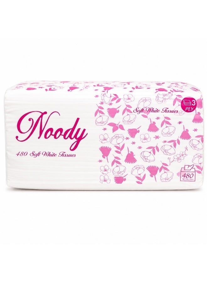 PINK Noody Facial Tissues by Pink– 480 Sheets (6 Pack) - Image 2