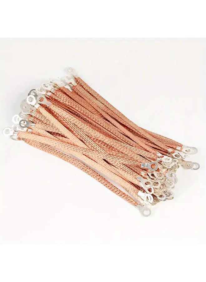 100pcs 4mm² 300mm Heavy Duty Copper Braided Wires Aluminum Conductive Core Industrial Power Distribution - Image 2