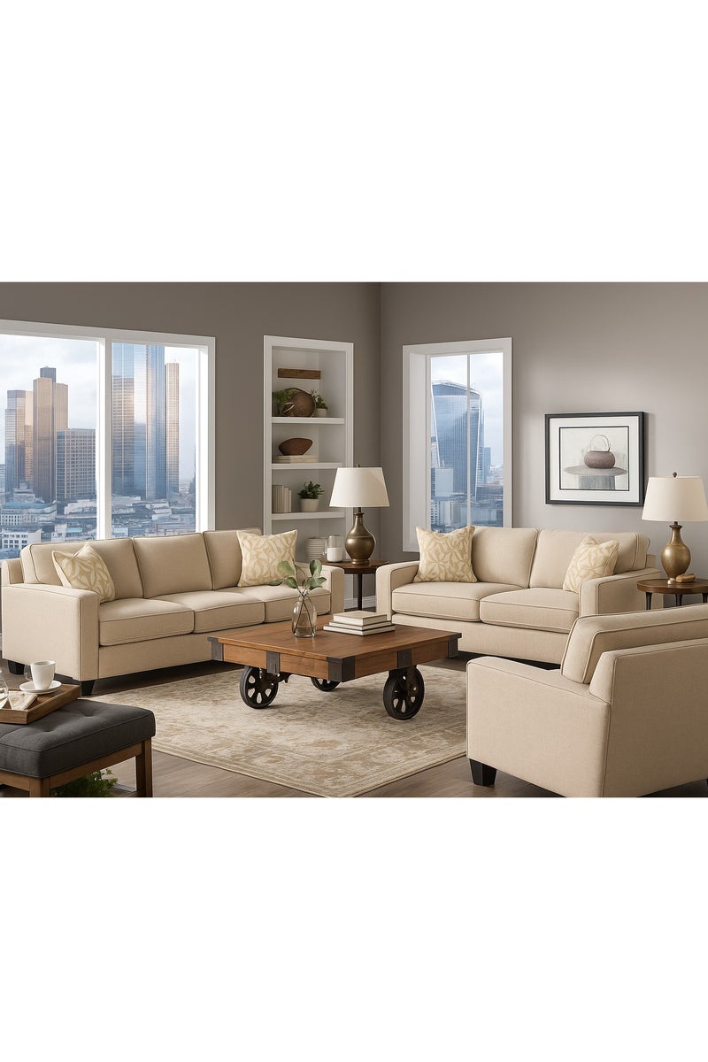 Classic Track Arm Sofa Set