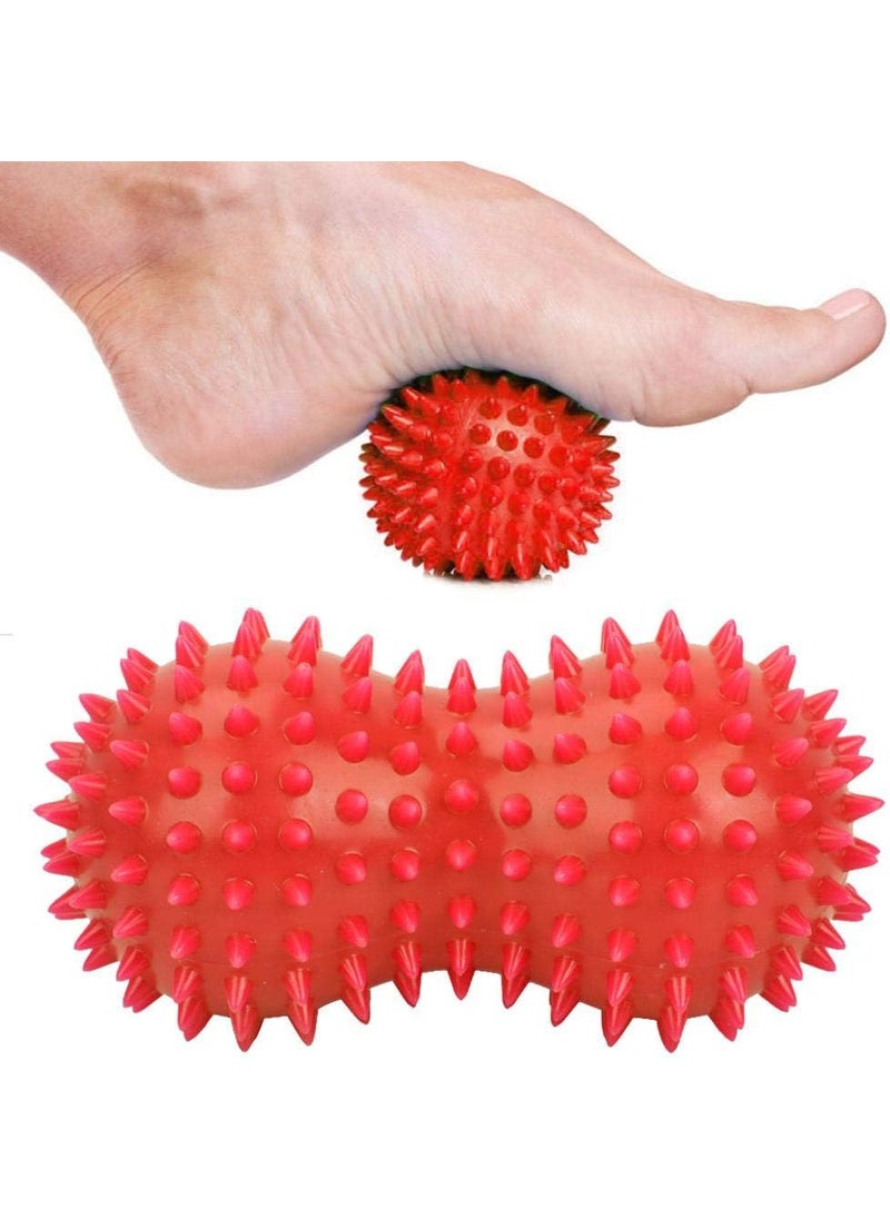Focket Massage BallsPvc Peanut Massage Balls Foot Back ShoulderFoot MassagerPlantar Fasciitis  All Over Body Deep Tissue Muscle Therapy For Strength ExerciseRelax 2  - Image 4