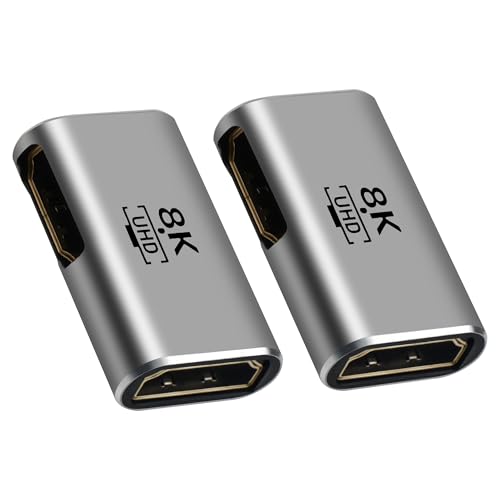 Togconn 8K HDMI Coupler 2 Pack, Flat HDMI 2.1 Female to Female Connector HDMI Extension Adapter, Supports 4K@120Hz,8K@60Hz, 2K, Compatible with HDTV, Monitors, Laptop, Projector, PS5/4, Xbox X - Image 1