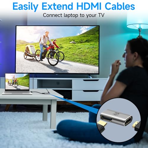 Togconn 8K HDMI Coupler 2 Pack, Flat HDMI 2.1 Female to Female Connector HDMI Extension Adapter, Supports 4K@120Hz,8K@60Hz, 2K, Compatible with HDTV, Monitors, Laptop, Projector, PS5/4, Xbox X - Image 3