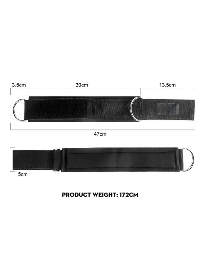 كابتن تيك أشرطة كاحل مبطنة للياقة البدنية لآلات الكابلات من أجل Kickbacks باللون الأسود 47X5X1 سم 47X5X1سم - Image 4
