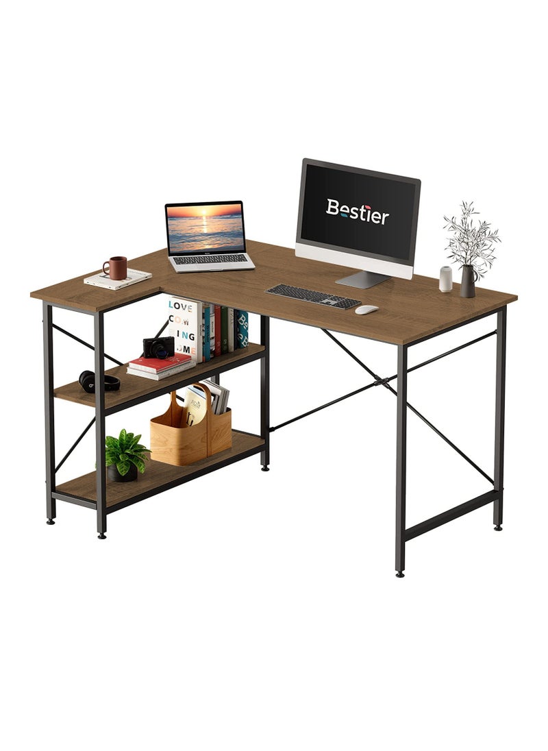 Home Gallery L Shaped Desk with Shelves 120 cm Reversible Corner  - Image 2