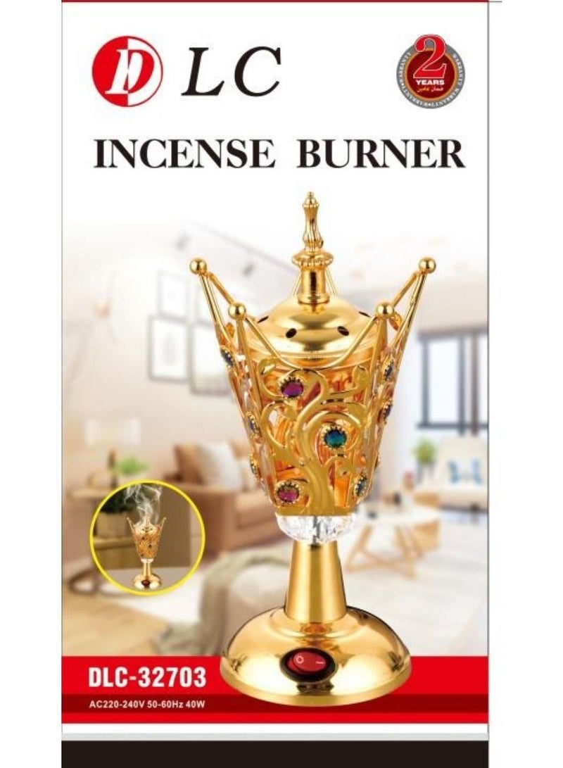 دي إل سي  مبخره ملكية تصميم جميل لون ذهبي - Image 3