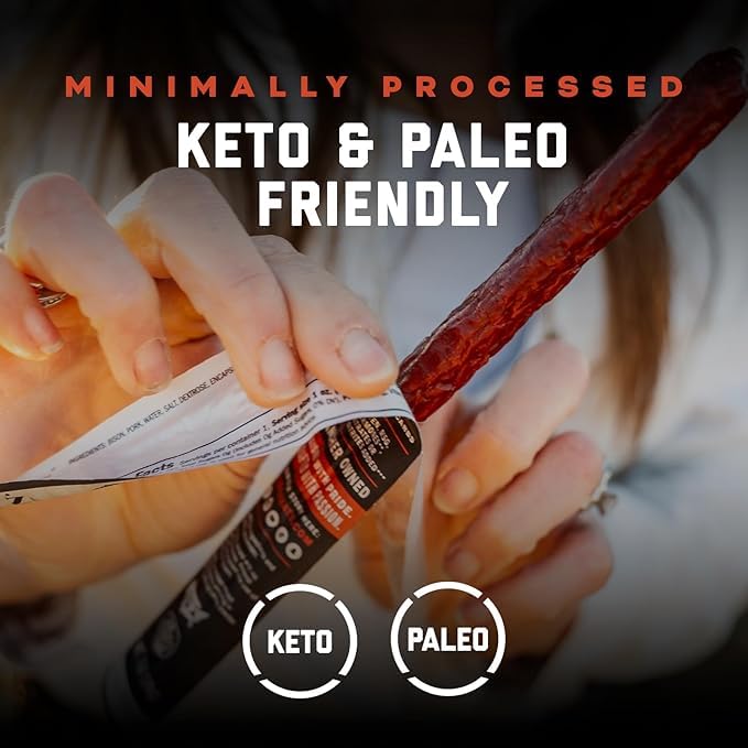 ICON Meats Snack Sticks Sampler - Assorted Flavors of Bison, Elk, Venison and Pork Jerky Sticks - 24 Pack of Individually Wrapped Meat Sticks, 6 Per Flavor - USDA Approved, All Natural Artisan Meats - Image 5