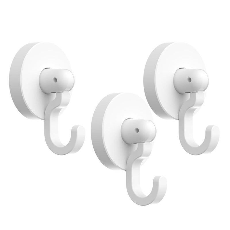 3pcs White Self Adhesive Hook Set Multipurpose Heavy Duty Wall Hangers for Towels - Image 2