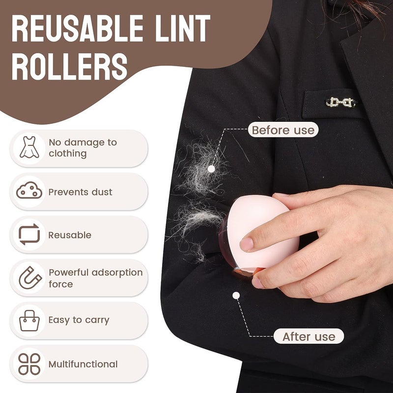 NISHIV Washable Reusable Gel Lint Roller for Pet Hair Portable Dog Cat Pet Hair Remover for Clothes Laundries Sticky Cleaner Dust Fuzz Fur for Travel Household - Image 2