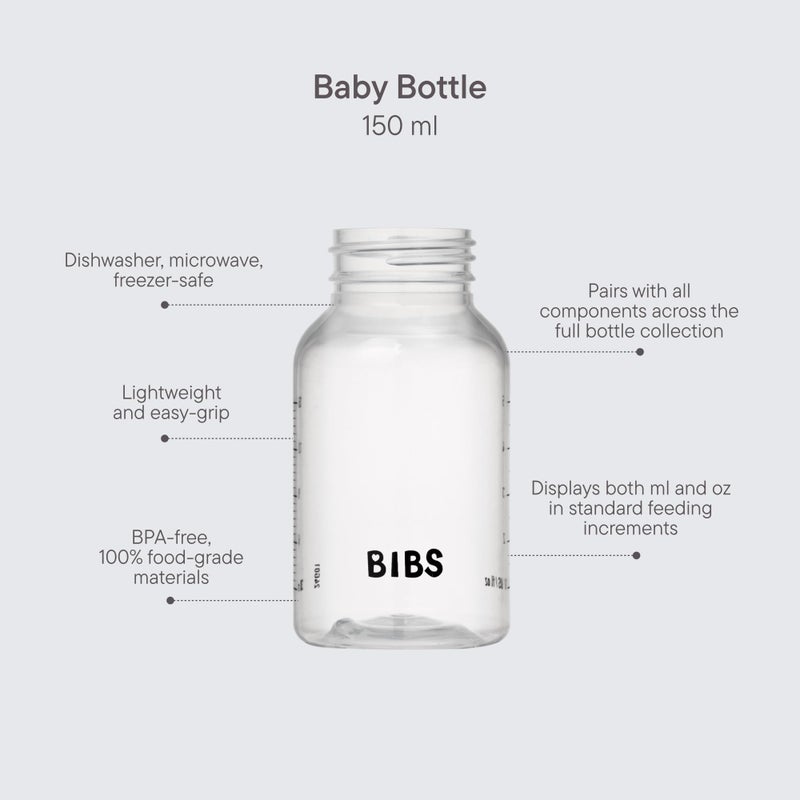 BIBS Baby Bottle 5 oz / 150 ml - BPA-Free, Dishwasher Safe - Compatible with BIBS Bottle Sets (Sold Separately) - Image 2