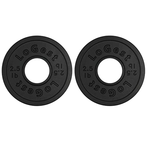 Logest Pair Olympic Plates - Barbell Weights Set of 2 Weight Plates for Olympic Bars Perfect for Strength Training Plates Exercise Balance Increase Available in 2.5LB 5LB 10LB Weight Plate - Image 1