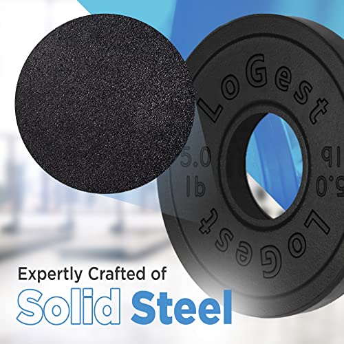 Logest Pair Olympic Plates - Barbell Weights Set of 2 Weight Plates for Olympic Bars Perfect for Strength Training Plates Exercise Balance Increase Available in 2.5LB 5LB 10LB Weight Plate - Image 3