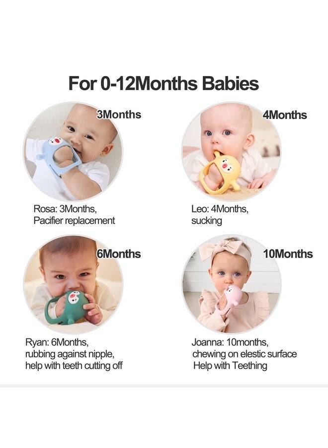 Smily Mia Penguin Silicone Baby Teether – Handheld Teething Toy for 0-6 Months, Pacifier Alternative for Breastfed Babies, Gum Massager & Teething Relief, BPA-Free, Dishwasher Safe, Blue - Image 3
