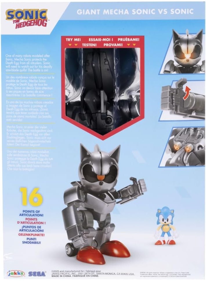 Sonic Figure 2.5-Inch Giant Mecha Sonic Vs Sonic 42984 - Image 3
