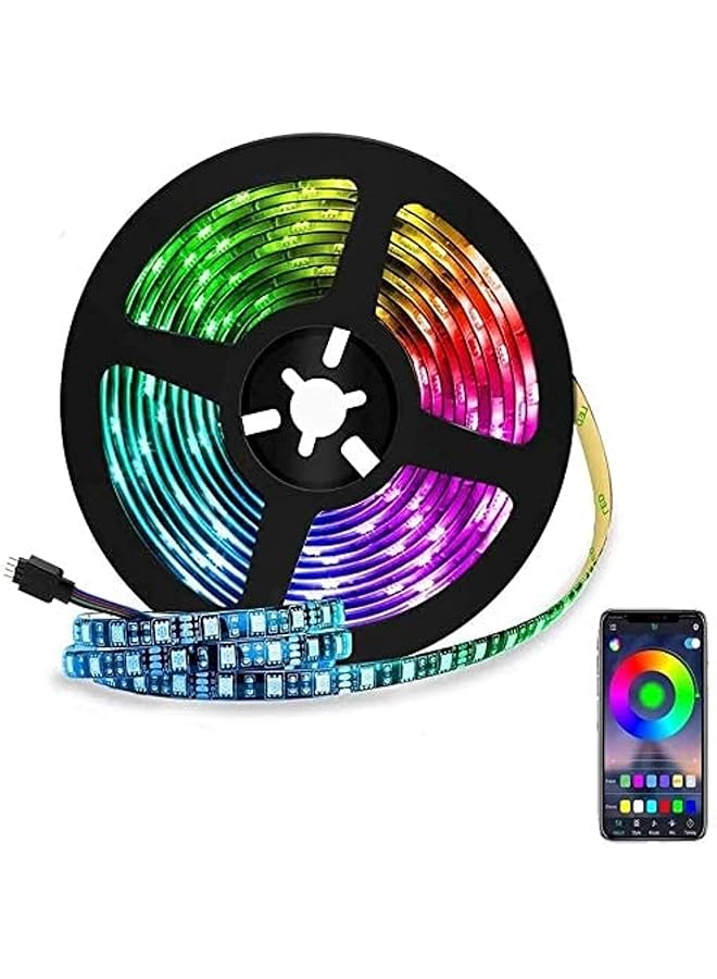 إيروريكس شريط إضاءة ليد 2 متر 5050 RGB أضواء مقاومة للماء لتزيين المنزل شرائط إضاءة ذكية متغيرة اللون مجموعة شريط ليد لغرفة النوم والمطبخ والتلفزيون مزود بمنفذ USB شريط إضاءة خلفية مرن وبلوتوث - Image 1