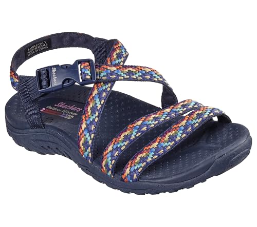 Skechers Women's Reggae-Dream Weaver Sport Sandal, Navy Multi, 7.5 - Image 3