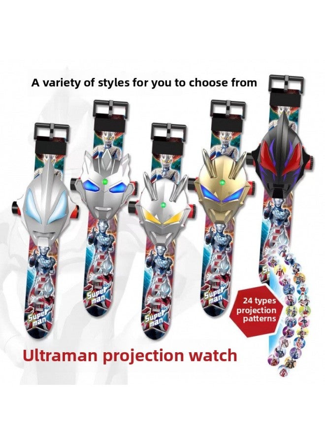 2025 Altman Children's Watch Jedsero Cartoon Projection Electronic Watch Boys Toys Watch Time-Color:2025 Model/ultraman/26 Projection + Flip Cover-Specification:【leading Edition】 10 Watch Batteries - Image 4