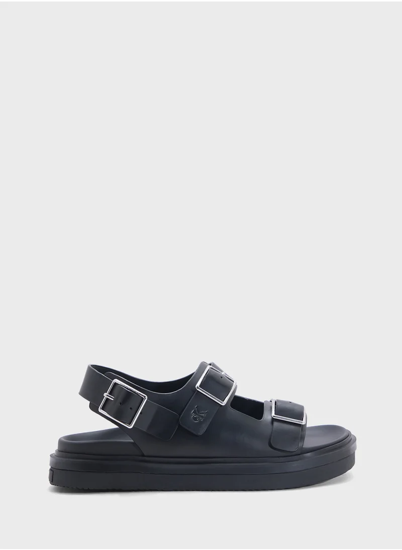 كالفن كلاين جينز LEATHER SANDALS WITH BUCKLE