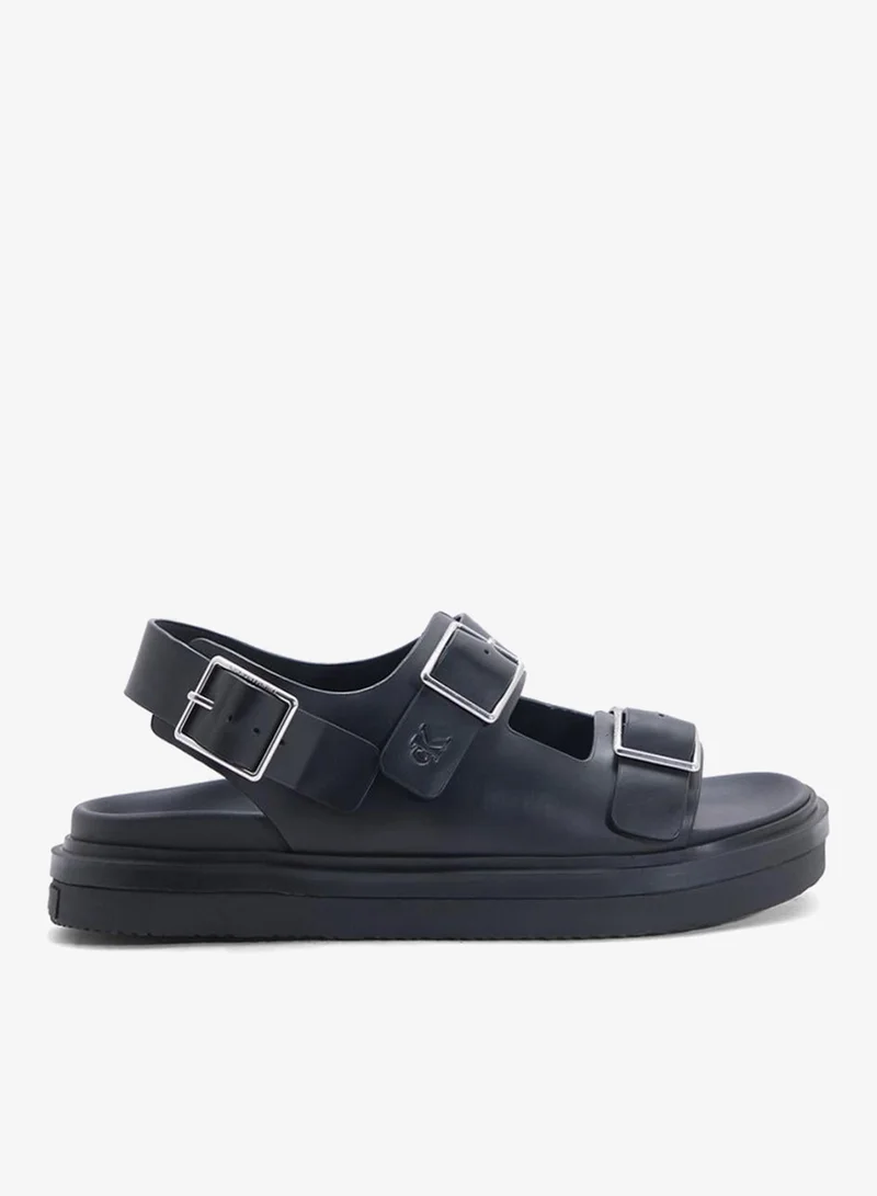 Calvin Klein Jeans LEATHER SANDALS WITH BUCKLE