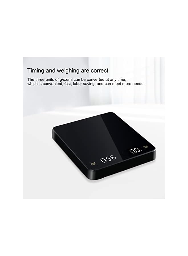 Junlucki Coffee Scale, 3KG Electronic Scale High Accuracy High Temperature Resistance Rechargeable 3 Units for Home for Vegetables - Image 3
