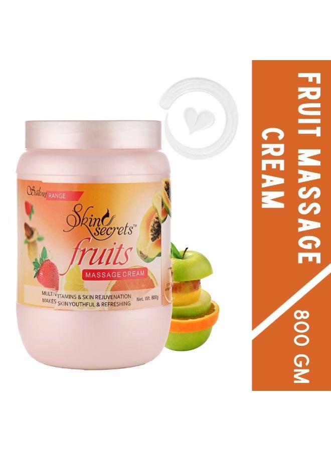 Skin Secrets Fruit Facial Massage Cream with Orange & Papaya Extract| Paraben Free, Cruelty Free & Vegan (800gm) - Image 2