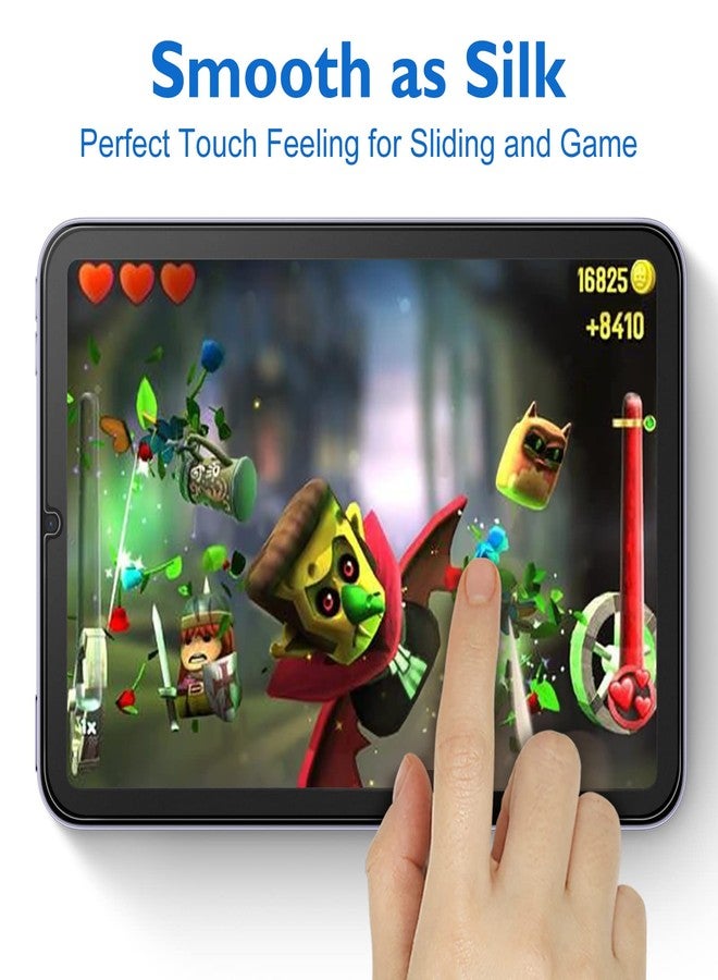 موثكا واقي شاشة زجاجي غير لامع من موثكا، عبوة واحدة، لجهاز iPad Mini 8.3 بوصة A17 Pro (2024) وMini 6 (2021)، مع إطار محاذاة، فيلم زجاجي مقوى مضاد للوهج وبصمات الأصابع لجهاز iPad Mini 7/6، ناعم كالحرير - Image 2