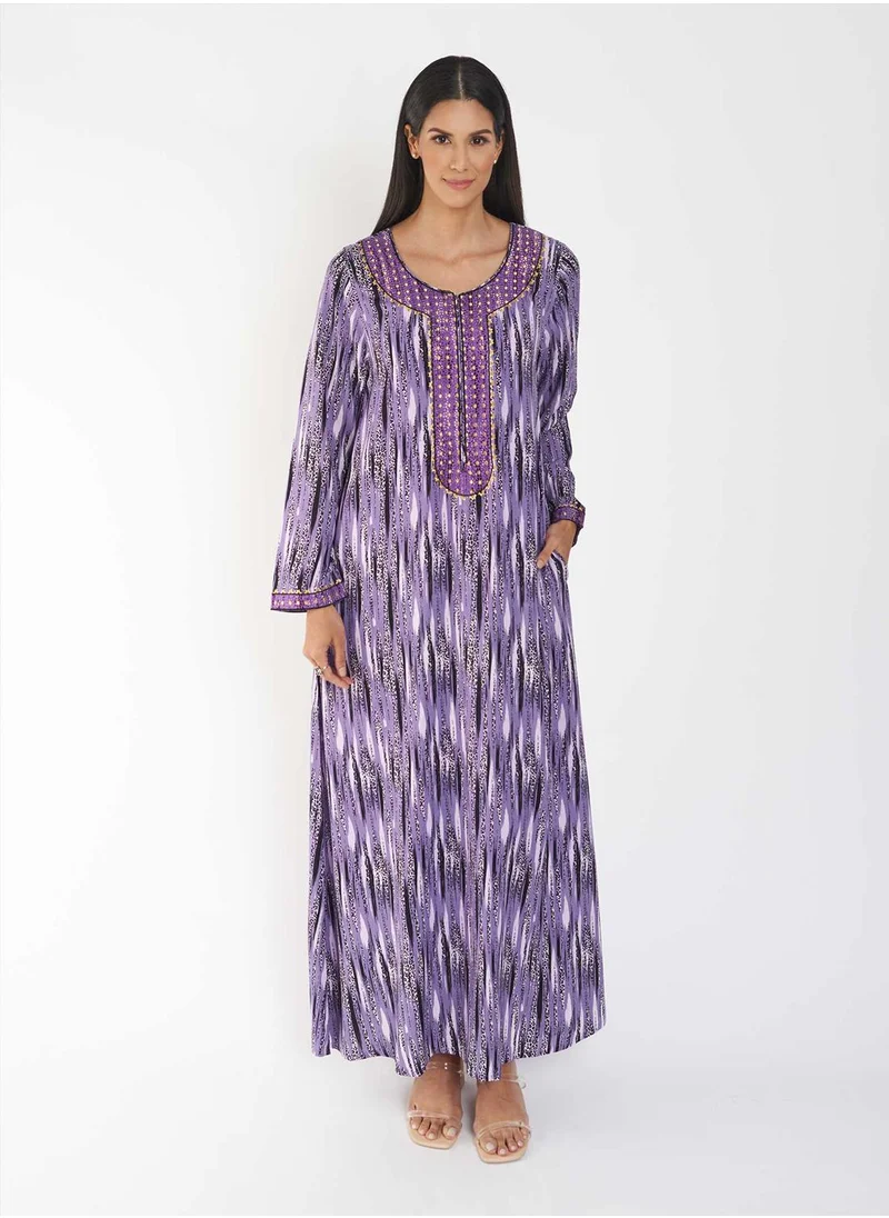 KASHKHA Digital Printed Jalabiya