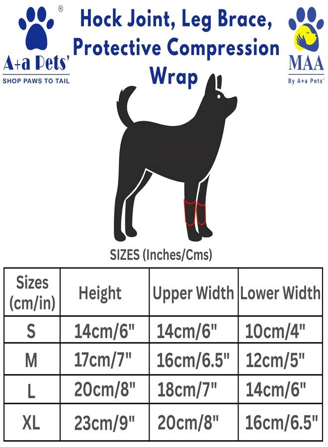 A+a Pets’ Hock Joint, Leg Sprint Brace Ankle Support & Mobility, Compression Wrap for Front & Hind Legs for Dogs | Sprain & Injury Prevention (1Pair, M) - Image 4