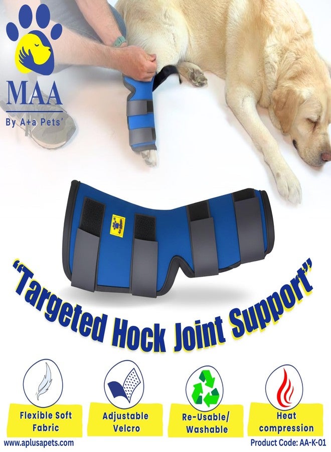 A+a Pets’ Hock Joint, Leg Sprint Brace Ankle Support & Mobility, Compression Wrap for Front & Hind Legs for Dogs | Sprain & Injury Prevention (1Pair, M) - Image 2