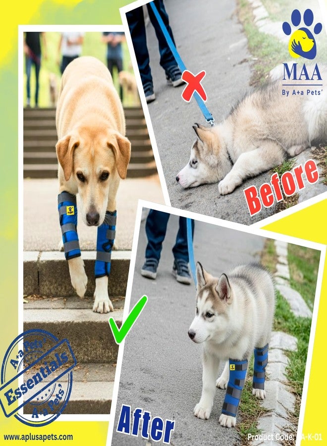 A+a Pets’ Hock Joint, Leg Sprint Brace Ankle Support & Mobility, Compression Wrap for Front & Hind Legs for Dogs | Sprain & Injury Prevention (1Pair, M) - Image 5