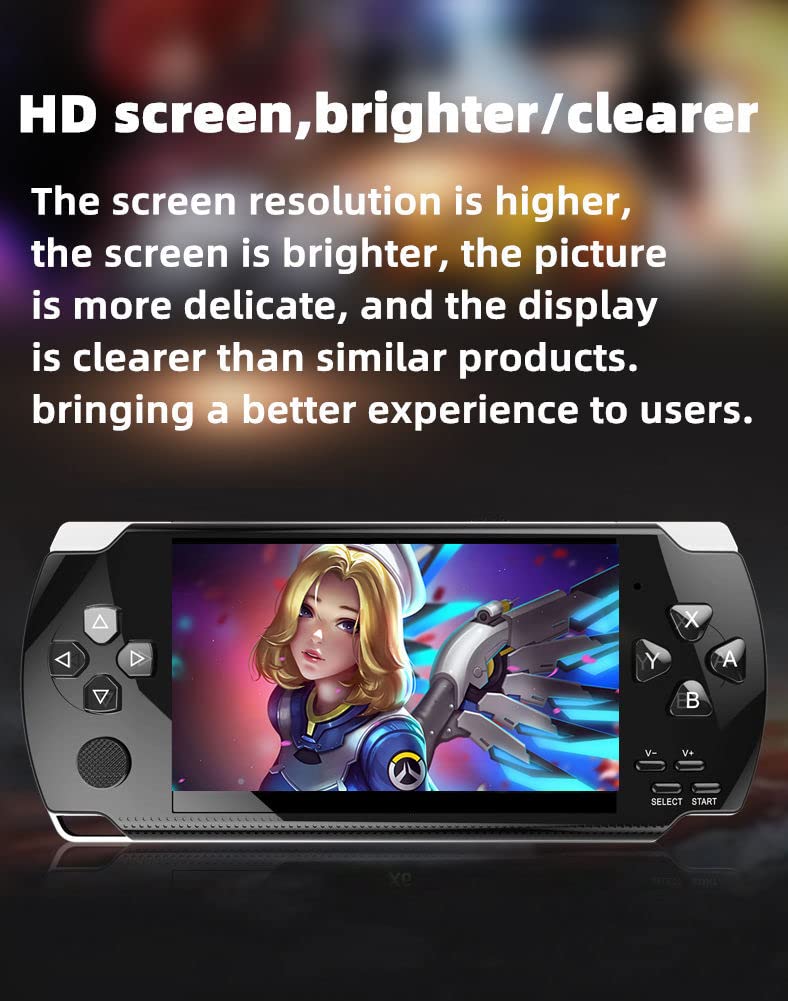 HLF Retro Video Game Console Screen Builtin 2000 Games Handheld Game Console Multiple Emulators Mini Portable Game Device MP3 MP4 Music TV Output EBbook ChildrenMenFestivals - Image 3