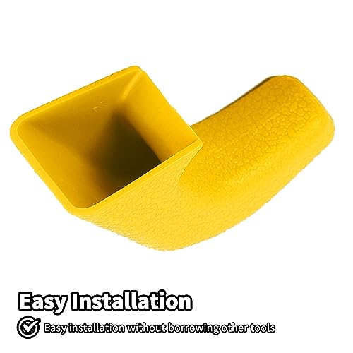 JWWY Bumper Tow Hook Covers Tow Trailer Hitch Receiver Cover Towing Hitch Rubber Sleeve Protector Cover Trim Fit for 2007-2026+Jeep Wrangler JL Gladiator JT 4XE JK Exterior Accessories 2pcs Yellow - Image 4