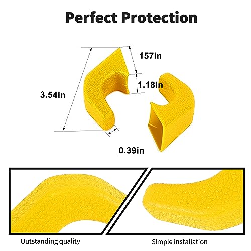 JWWY Bumper Tow Hook Covers Tow Trailer Hitch Receiver Cover Towing Hitch Rubber Sleeve Protector Cover Trim Fit for 2007-2026+Jeep Wrangler JL Gladiator JT 4XE JK Exterior Accessories 2pcs Yellow - Image 5