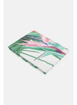 allure Graphic Print Shower Curtain, White Combo  - Image 3