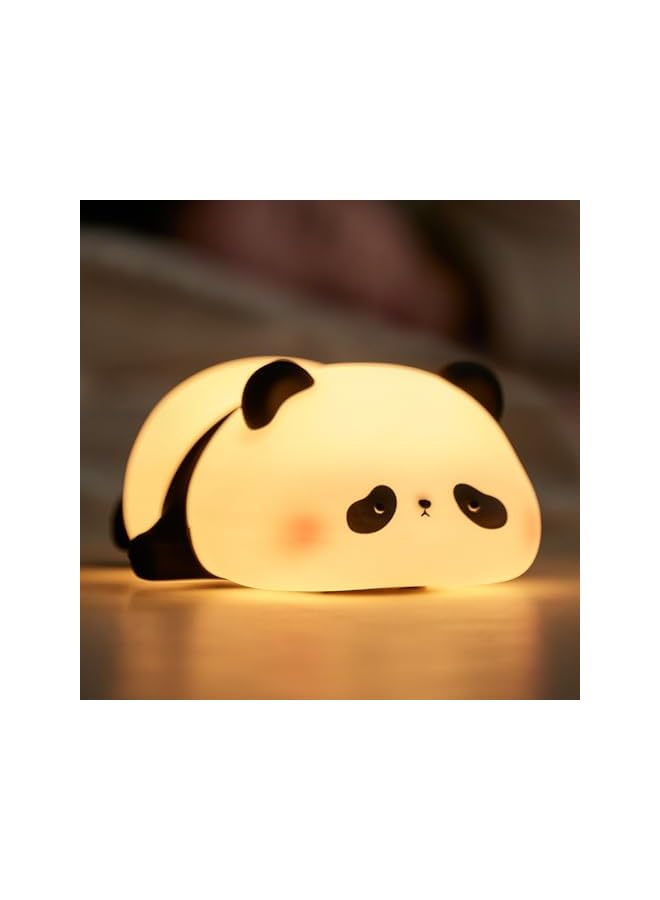 The Bros Children's Night Light, Panda Night Lamp, Children, 3 Light Modes, Nursing Light, Dimmable with Timer, Touch Control, Silicone Night Light, Baby, USB Rechargeable Panda Lamp, Cute Night Light, - Image 2